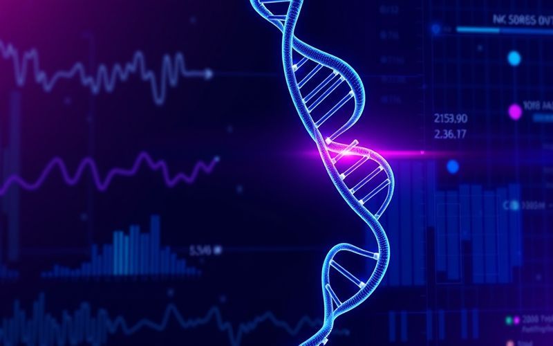 Dark surgical room with violet neon accent lighting